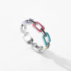 Wholesale Women's S925 Sterling Silver Geometric Dripping Glue Ring