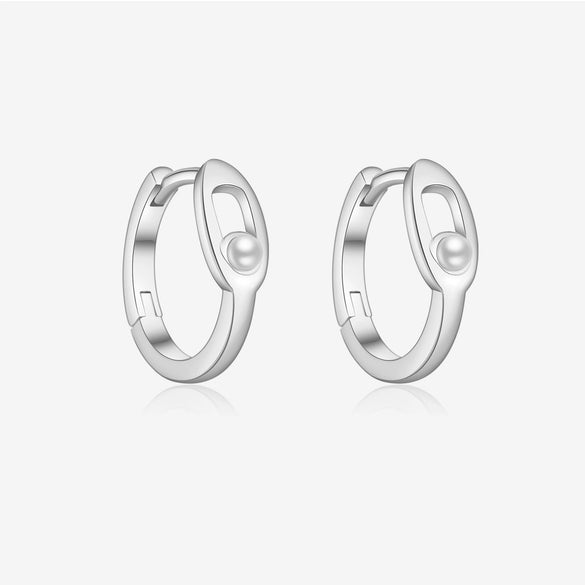 Wholesale Women's S925 Sterling Silver Geometric Earring With Electroplating Treatment