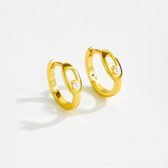 Wholesale Women's S925 Sterling Silver Geometric Earring With Electroplating Treatment