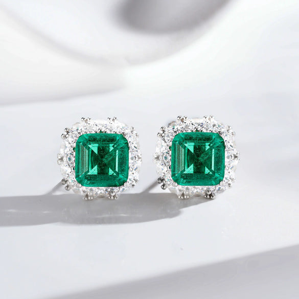 Wholesale Women's S925 Sterling Silver Geometric Earrings With Electroplating