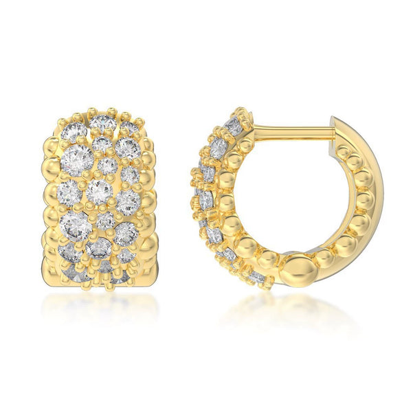 Wholesale Women's S925 Sterling Silver Geometric Earrings With Electroplating