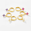 Wholesale Women's S925 Sterling Silver Geometric Earrings With Platinum Or 18K Gold Electroplating