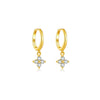Wholesale Women's S925 Sterling Silver Geometric Earrings With Platinum Or 18K Gold Electroplating