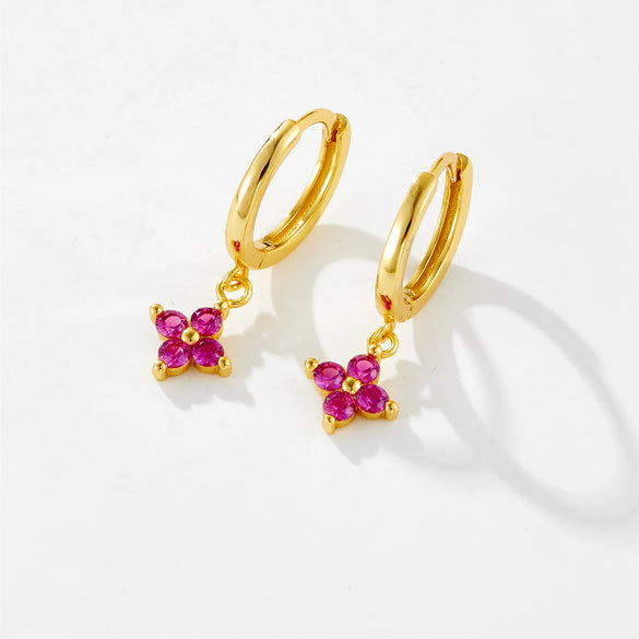 Wholesale Women's S925 Sterling Silver Geometric Earrings With Platinum Or 18K Gold Electroplating