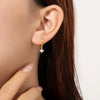 Wholesale Women's S925 Sterling Silver Geometric Earrings With Platinum Or 18K Gold Electroplating