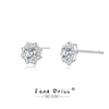 Wholesale Women's S925 Sterling Silver Geometric Electroplated Flower Earrings