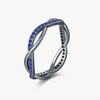 Wholesale Women's S925 Sterling Silver Geometric Entwined Line Design Electroplated Ring