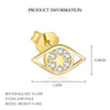 Wholesale Women's S925 Sterling Silver Geometric Eyes Earrings With Microinlaid Zircon