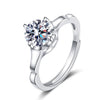 Wholesale Women's S925 Sterling Silver Geometric Flower Open Ring With Electroplating Treatment