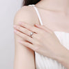 Wholesale Women's S925 Sterling Silver Geometric Flower Open Ring With Electroplating Treatment