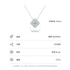 Wholesale Women's S925 Sterling Silver Geometric Flower Pendant Necklace With Gem Inlaid And Cross Chain
