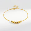Wholesale Women's S925 Sterling Silver Geometric Frosted Transfer Bead Bracelet With Electroplating Design