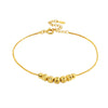 Wholesale Women's S925 Sterling Silver Geometric Frosted Transfer Bead Bracelet With Electroplating Design
