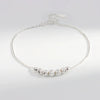 Wholesale Women's S925 Sterling Silver Geometric Frosted Transfer Bead Bracelet With Electroplating Design