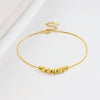 Wholesale Women's S925 Sterling Silver Geometric Frosted Transfer Bead Bracelet With Electroplating Design