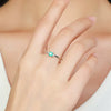 Wholesale Women's S925 Sterling Silver Geometric Gem Inlaid Necklace And Ring