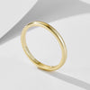 Wholesale Women's S925 Sterling Silver Geometric Goldplated Plain Ring
