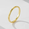 Wholesale Women's S925 Sterling Silver Geometric Goldplated Plain Ring