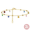 Wholesale Women's S925 Sterling Silver Geometric Gypsophila Anklet Jewelry