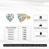Wholesale Women's S925 Sterling Silver Geometric Heart Earrings With Electroplating And 8A Zircon