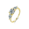 Wholesale Women's S925 Sterling Silver Geometric High Sense Ring