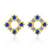 Wholesale Women's S925 Sterling Silver Geometric Hollow Electroplated Earrings
