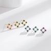 Wholesale Women's S925 Sterling Silver Geometric Hollow Electroplated Earrings