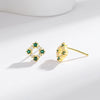 Wholesale Women's S925 Sterling Silver Geometric Hollow Electroplated Earrings