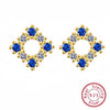 Wholesale Women's S925 Sterling Silver Geometric Hollow Electroplated Earrings