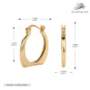 Wholesale Women's S925 Sterling Silver Geometric Hollow Ushape Electroplated Earrings Cold Style Ins Minimalist