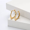 Wholesale Women's S925 Sterling Silver Geometric Hollow Ushape Electroplated Earrings Cold Style Ins Minimalist