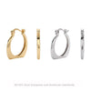Wholesale Women's S925 Sterling Silver Geometric Hollow Ushape Electroplated Earrings Cold Style Ins Minimalist