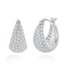 Wholesale Women's S925 Sterling Silver Geometric Hoop Earrings With Electroplating