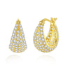 Wholesale Women's S925 Sterling Silver Geometric Hoop Earrings With Electroplating