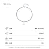 Wholesale Women's S925 Sterling Silver Geometric Inlaid Zircon Double Bracelet
