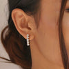 Wholesale Women's S925 Sterling Silver Geometric Inlaid Zircon Earrings