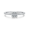 Wholesale Women's S925 Sterling Silver Geometric Inlaid Zircon Ring Set