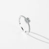 Wholesale Women's S925 Sterling Silver Geometric Inlaid Zircon Ring Set