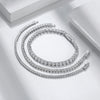 Wholesale Women's S925 Sterling Silver Geometric Inverted Tennis Bracelet Electroplated