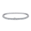Wholesale Women's S925 Sterling Silver Geometric Inverted Tennis Bracelet Electroplated