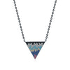 Wholesale Women's S925 Sterling Silver Geometric Inverted Triangle Ins Style Electroplated Necklace