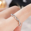 Wholesale Women's S925 Sterling Silver Geometric Knot Wrapping Ring With Electroplating