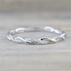 Wholesale Women's S925 Sterling Silver Geometric Knot Wrapping Ring With Electroplating