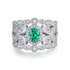 Wholesale Women's S925 Sterling Silver Geometric Lace Ring With Italian Craft And Electroplating