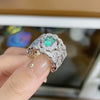 Wholesale Women's S925 Sterling Silver Geometric Lace Ring With Italian Craft And Electroplating