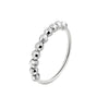 Wholesale Women's S925 Sterling Silver Geometric Laser Bead Movable Ring Electroplated