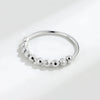 Wholesale Women's S925 Sterling Silver Geometric Laser Bead Movable Ring Electroplated
