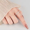 Wholesale Women's S925 Sterling Silver Geometric Laser Bead Movable Ring Electroplated