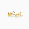 Wholesale Women's S925 Sterling Silver Geometric Leaf Branch Ring With Electroplating