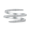 Wholesale Women's S925 Sterling Silver Geometric Light Luxury Ring With Highend Zircon And Electroplating